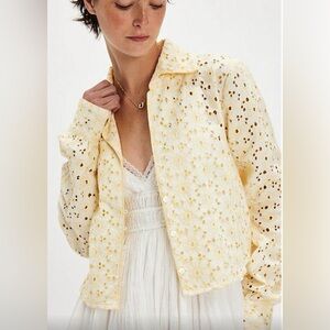 NWOT Free People Dream a Little Dream Eyelet Top